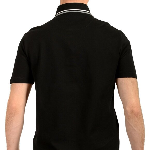 Versace Men's Black Logo Embroidery Short Sleeve Polo Shirt US M IT 50 - Picture 3 of 6